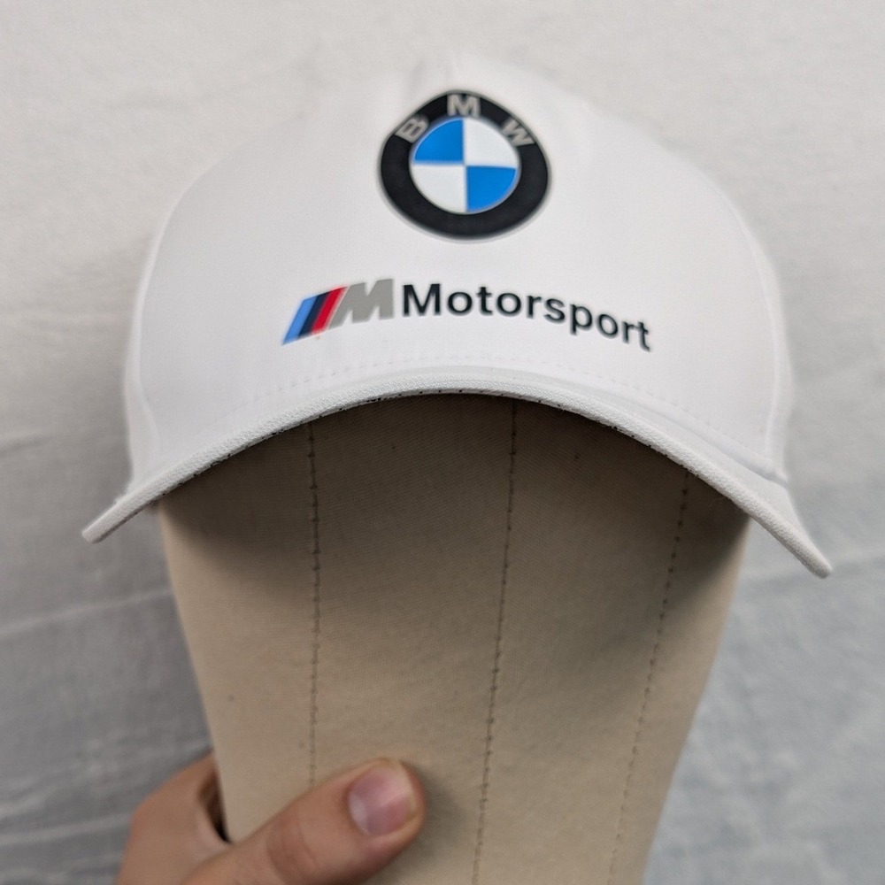 BMW M3 Motorsport Baseball Cap Men's OSFA White Racing Sporty Embroidered